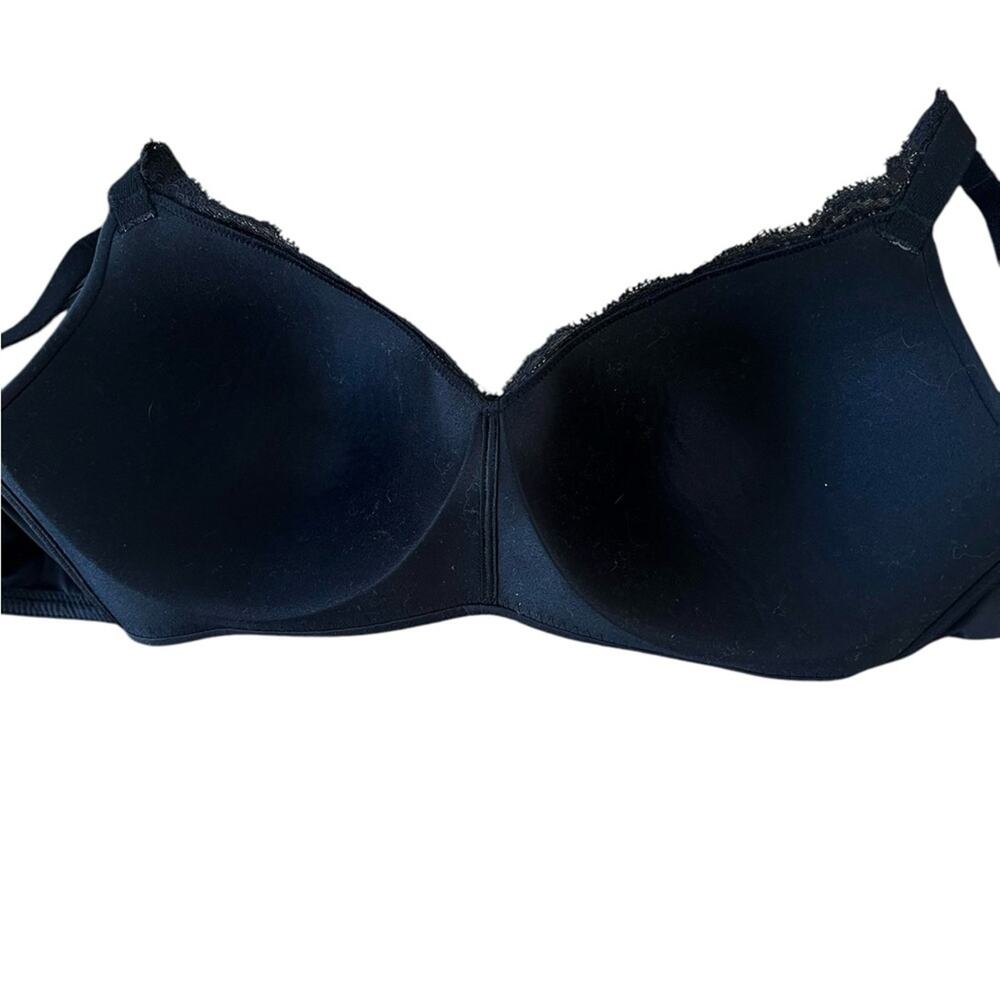 <<Wacoal 856301 Softly Styles Wire Free T-shirt Black Bra – 38D - Picture 6 of 8
